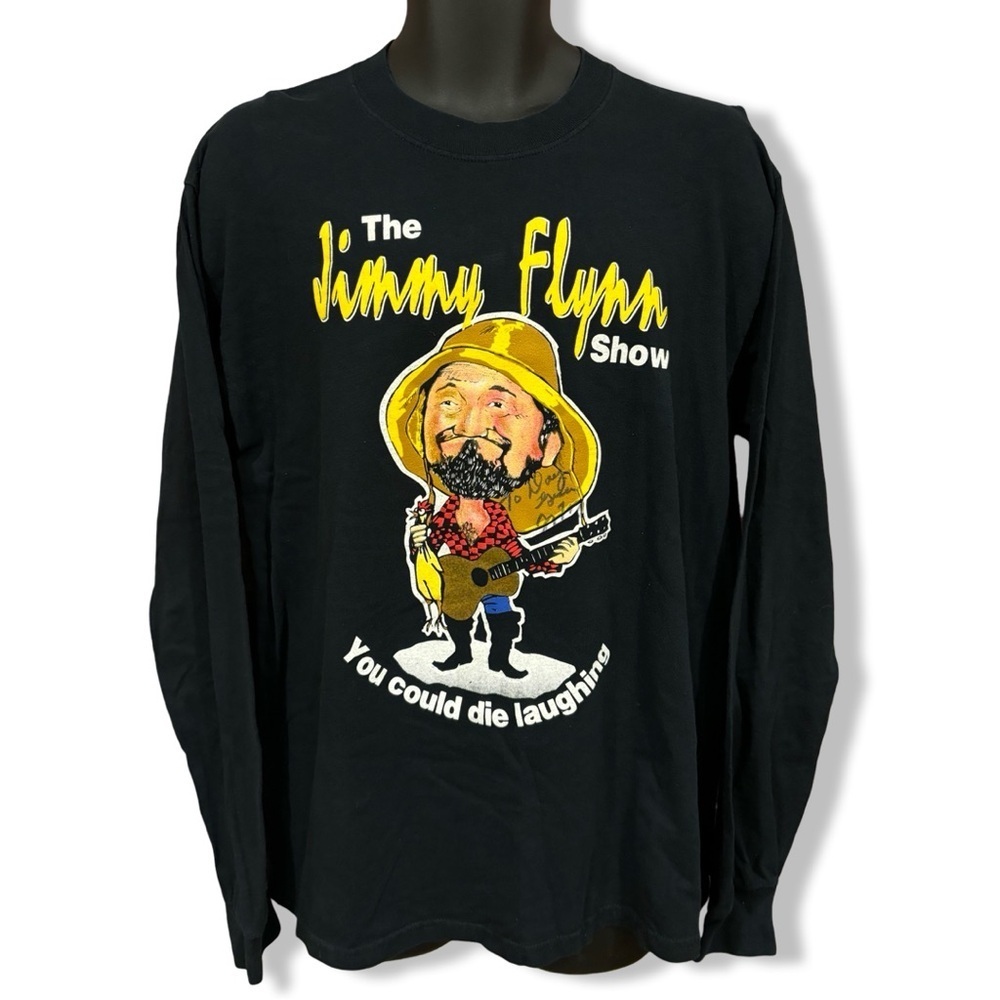 Vintage The Jimmy Flynn Show Signed Long Sleeve Shirt